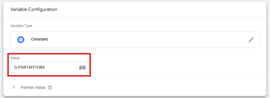 GTM Variables panel showing User-Defined Variables section with New button