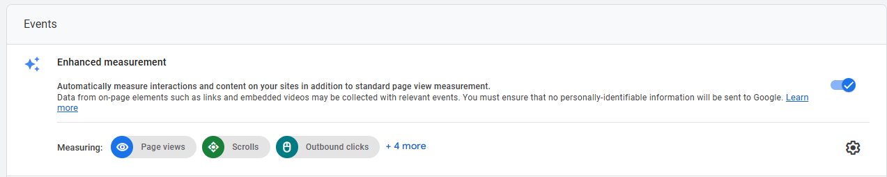 GA4 Pages and screens report showing top content and on-page behavior metrics